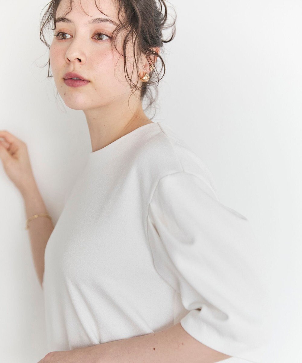 #Newans 【セレモニーにも/洗濯機可】パフスリーブロングワンピース​ 