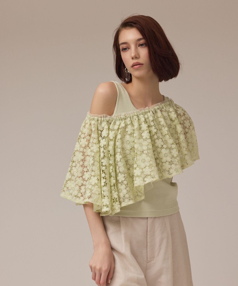 GRACE CONTINENTAL レースケープカットトップ 