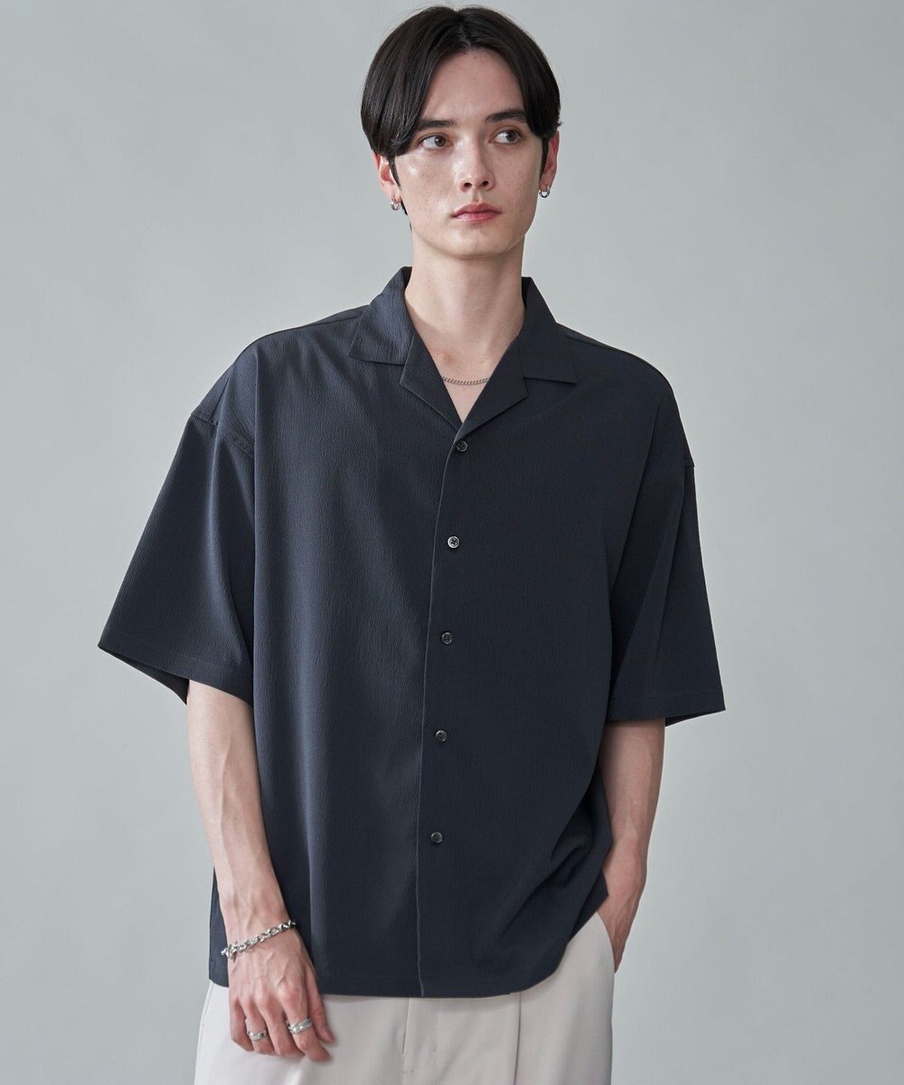 WEGO クレープオープンカラーシャツ（SS） 