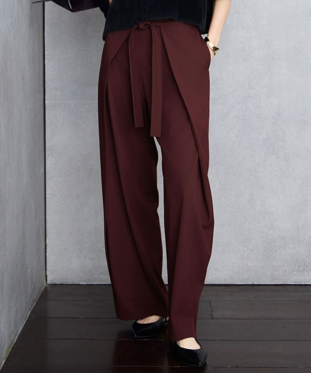 自由区 L 【SHIHOさん着用】フロントディテールラップワイド パンツ 