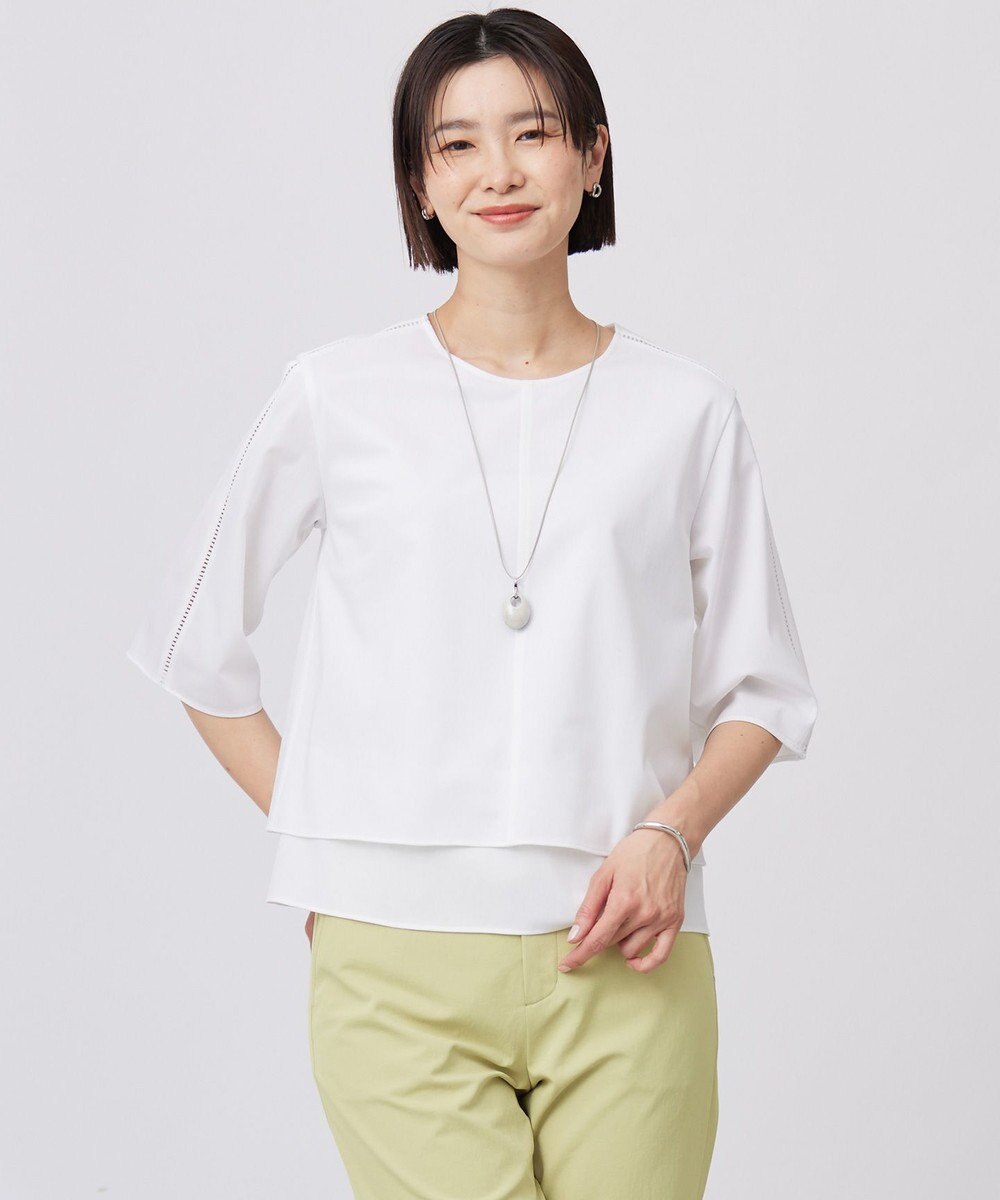 J.PRESS LADIES S 【洗える】トリコットジャージー カットソー 