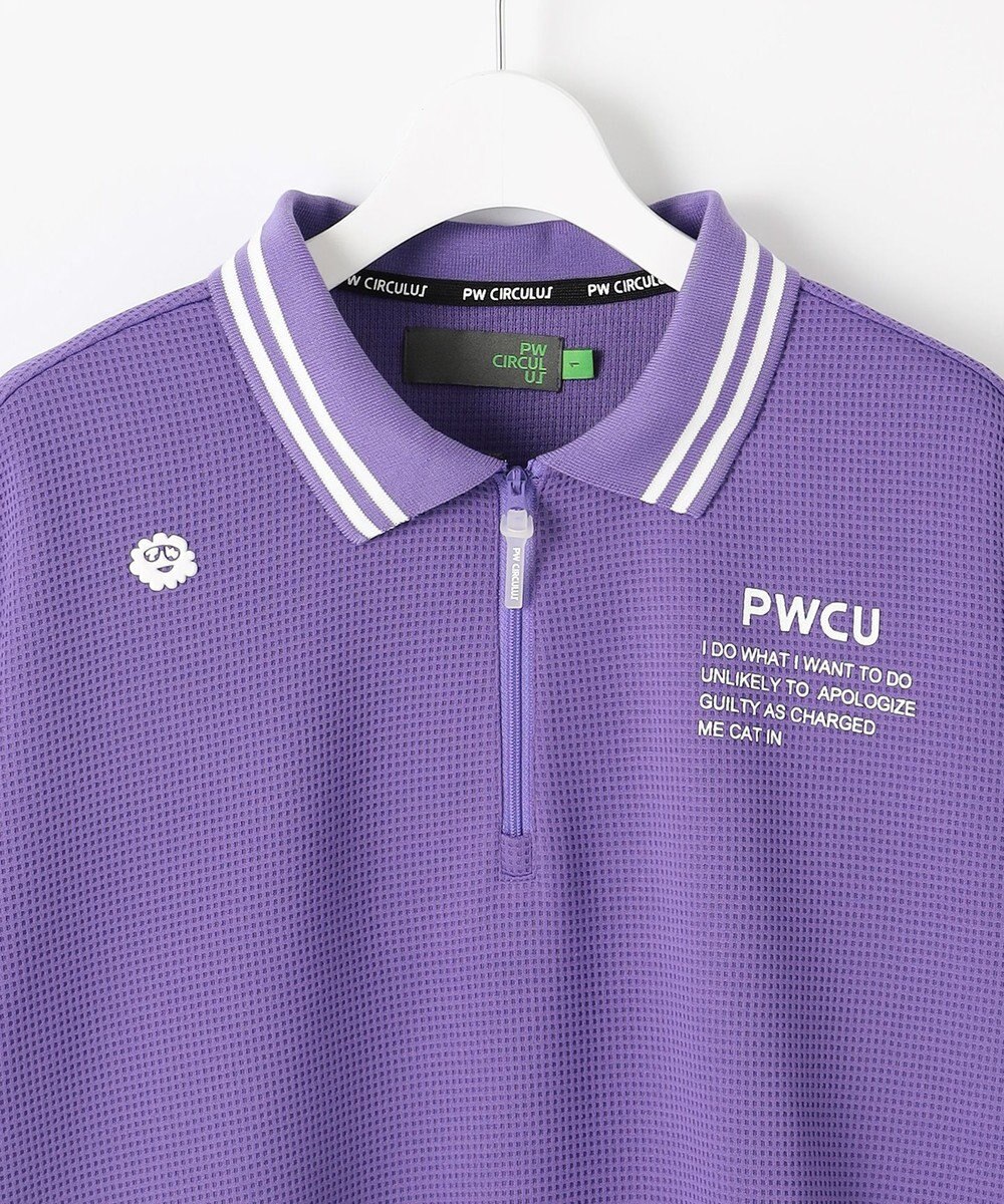 PW CIRCULUS 【WOMEN】ワッフルハーフジップポロ ゴルフウェア レディース 