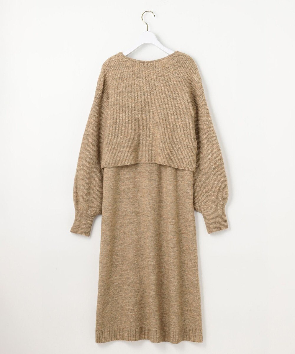 ANY SIS 【洗える】クロスレイヤードニット ワンピース 