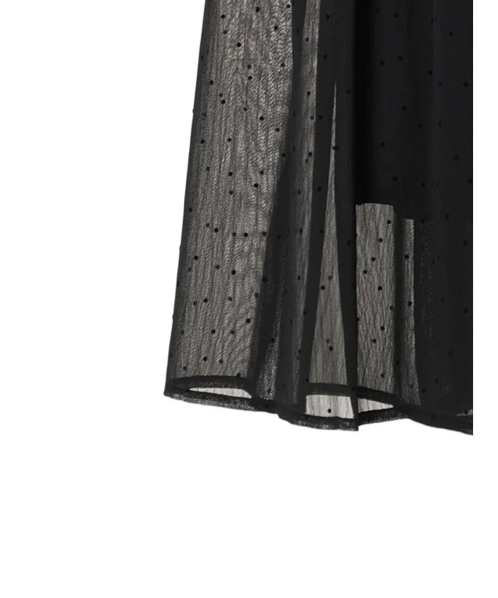 earth music&ecology フロッキードットシアーティアードスカート 