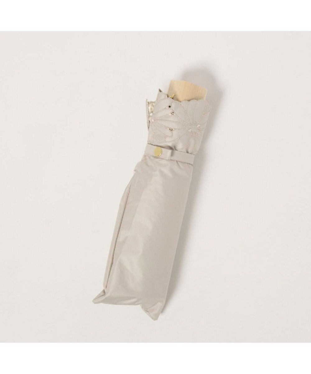 UNBILLION UV カット率99％以上  カシュネ cachenez / PUフラワーポーラー刺繍3段折りたたみ傘 