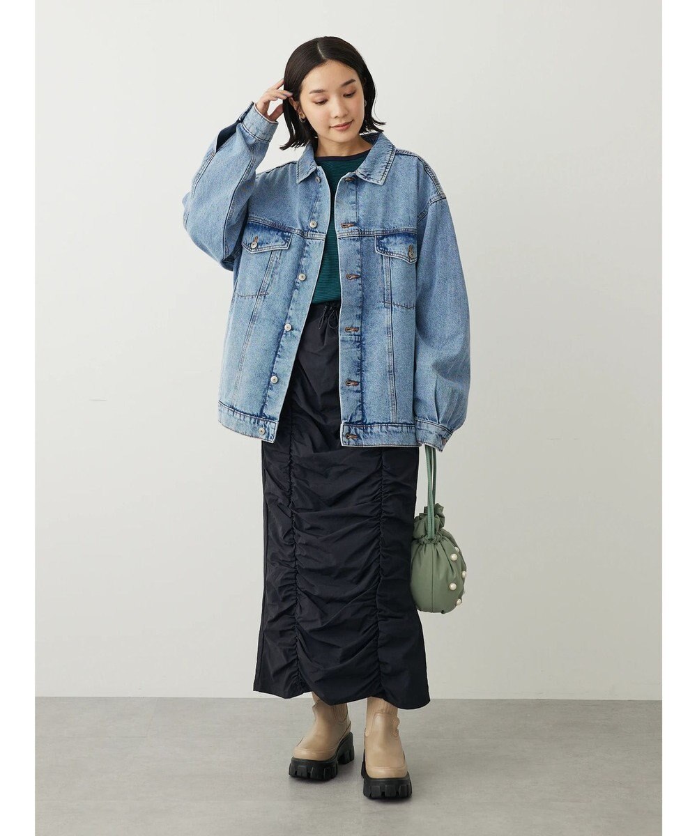 Green Parks ・ＲＡＹ　ＣＡＳＳＩＮ　フロントギャザーナロースカート 