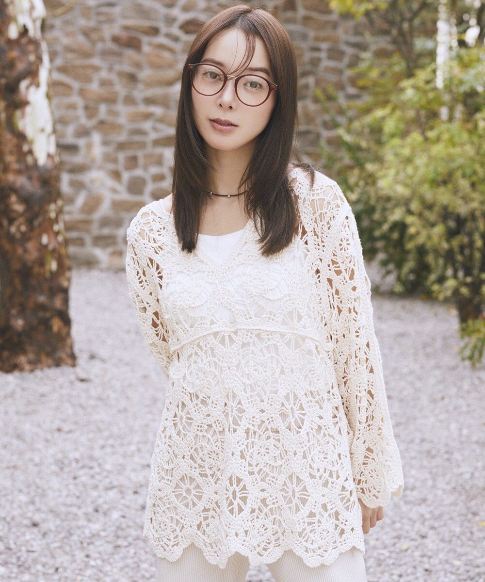 earth music&ecology クロシェ風プルオーバー 