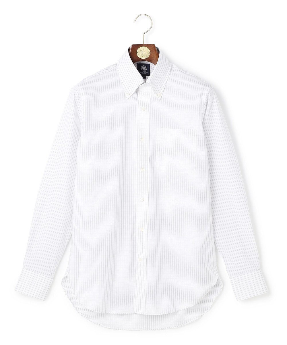 J.PRESS MEN 【PREMIUM PLEATS / 形態安定】スーピマコットングラフチェック シャツ / B.D. 