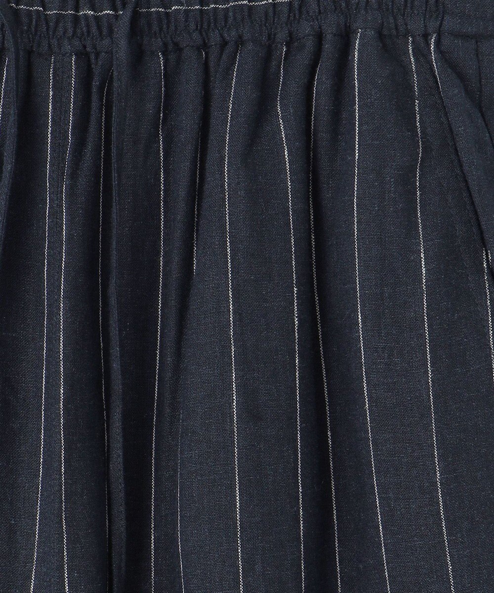 ANY 【ウエストゴム】リネンレーヨンワイドパンツ 