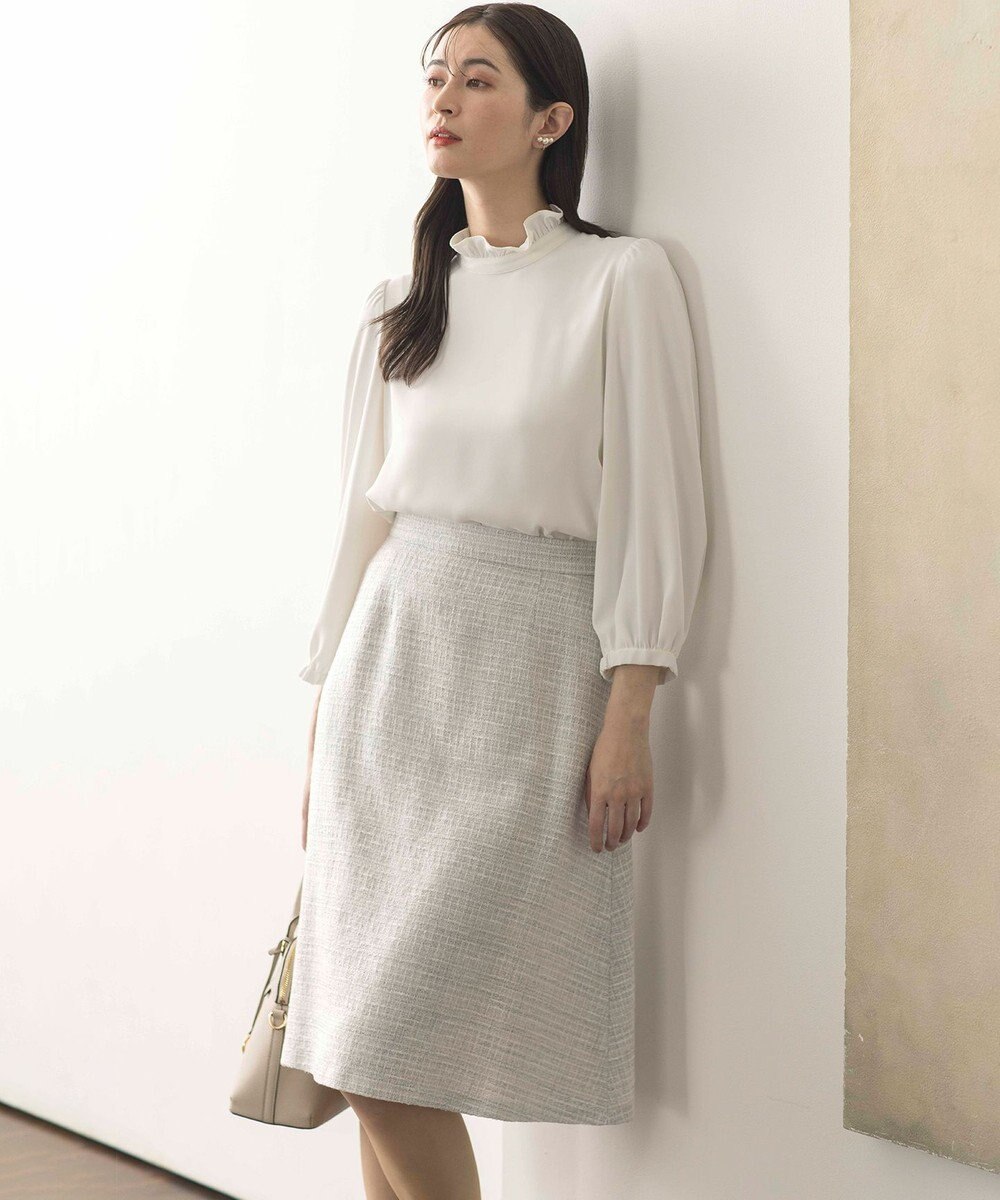 組曲 S 【KUMIKYOKU NAVY】ジョーゼットシフォン ブラウス 