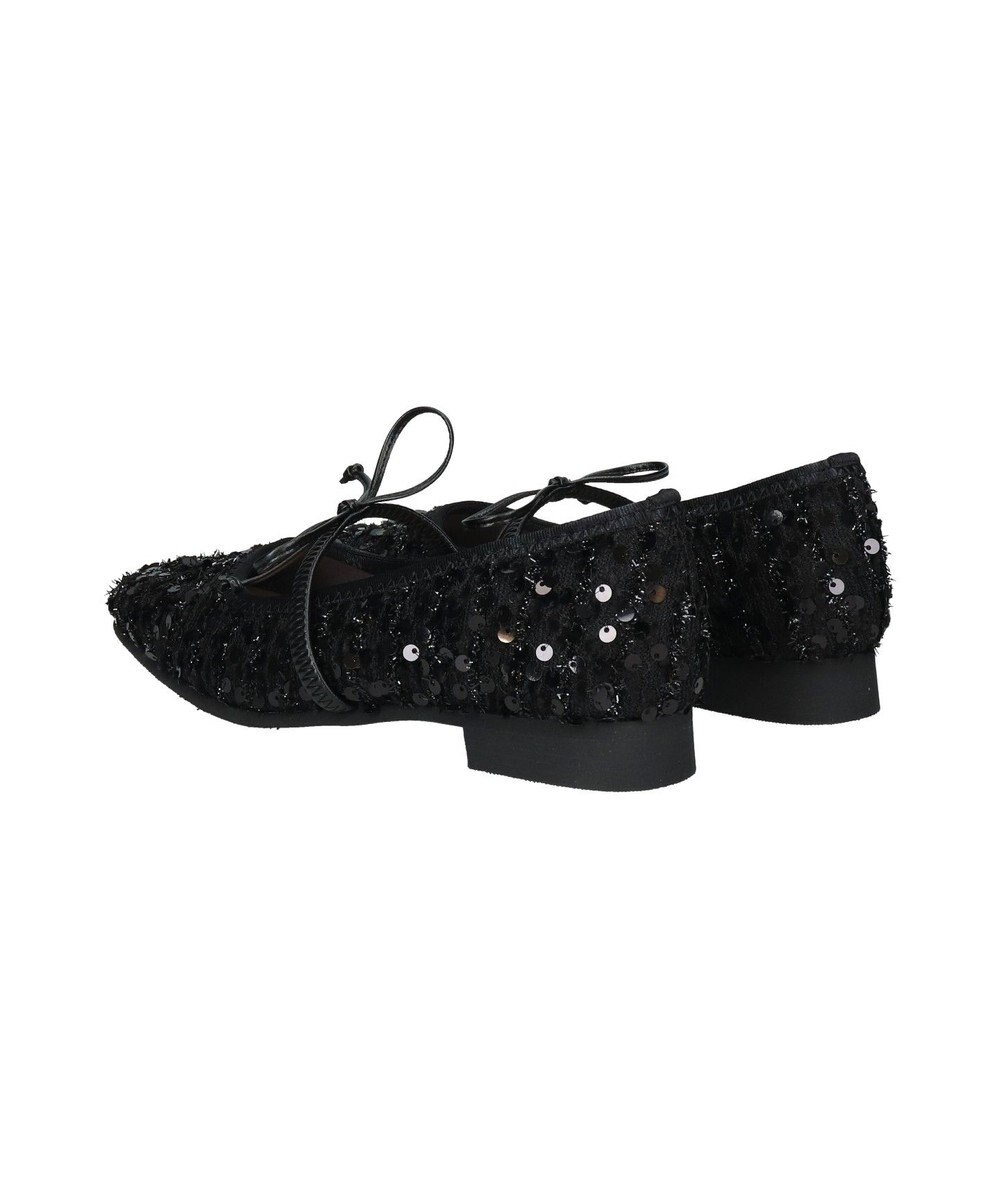 Bridget Birkin 【Bridget Birkin】ツイードスパンコールリボンパンプス 