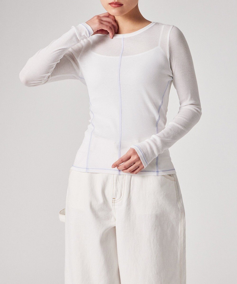 Paul Smith コントラストステッチ リブ 長袖カットソー 