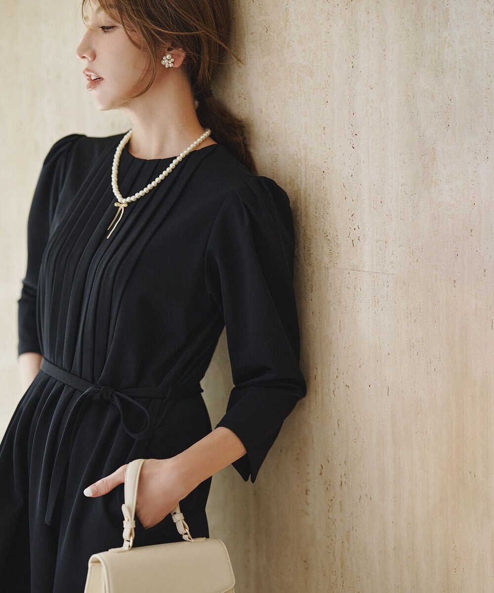 組曲 センターリボンイミテーションパール ネックレス 