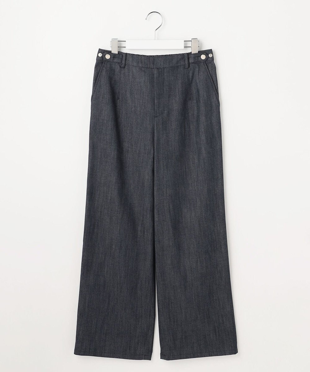 J.PRESS LADIES L セルロースシャンブレー セミワイド パンツ 