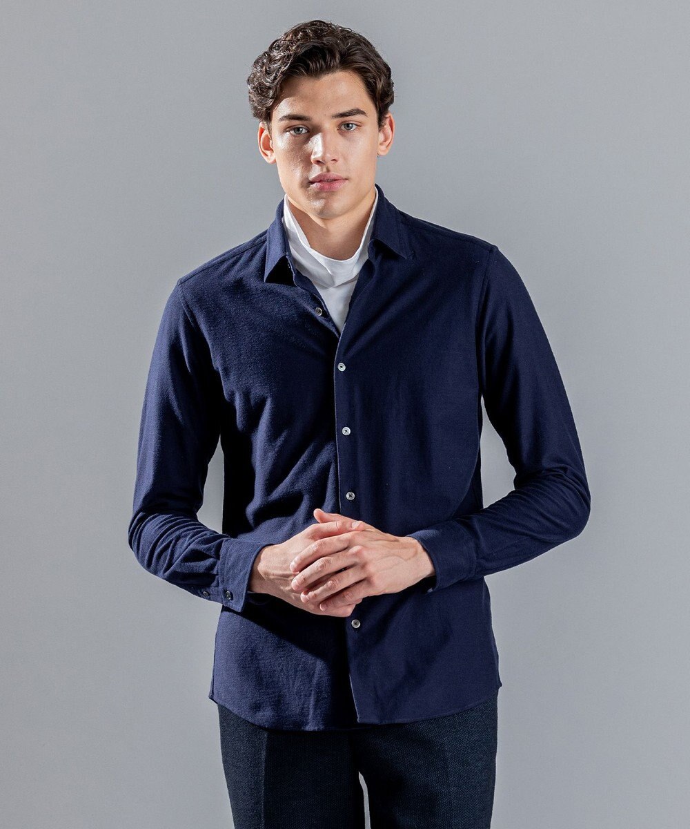 JOSEPH HOMME ツイルネルジャージー　レギュラーカラーシャツ 