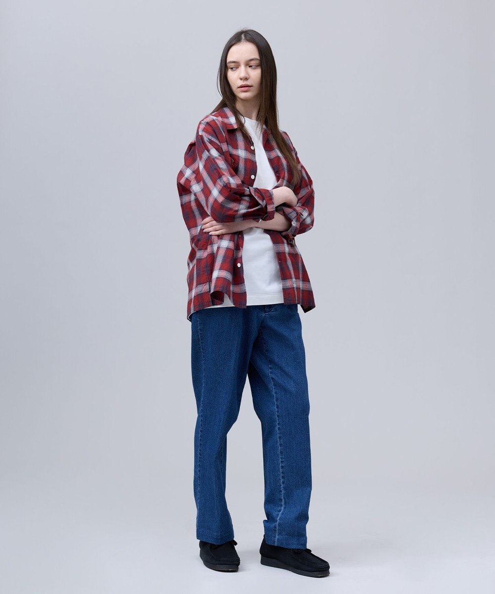 J.PRESS MEN 【J.PRESS ORIGINALS】【UNISEX】Indian Madras Open Shirts / Baggy-Fit 