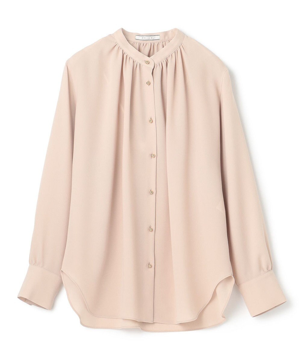 BEIGE， 【S-size】STOW / バンドカラーブラウス 