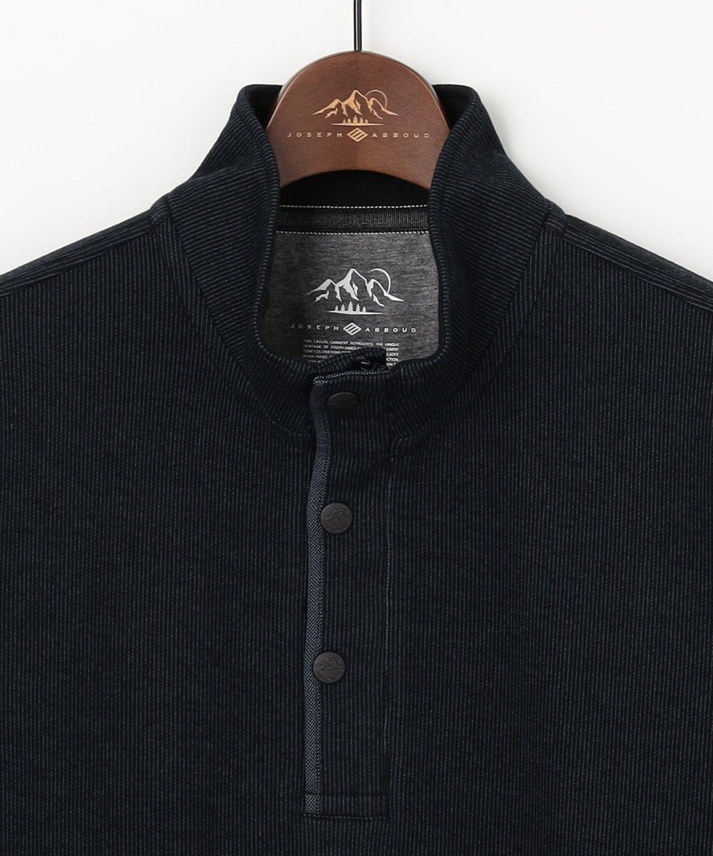 JOSEPH ABBOUD MOUNTAIN 【オーガニックコットン使用/JAPANファブリック】メランジピケ　スタンドカットソー 