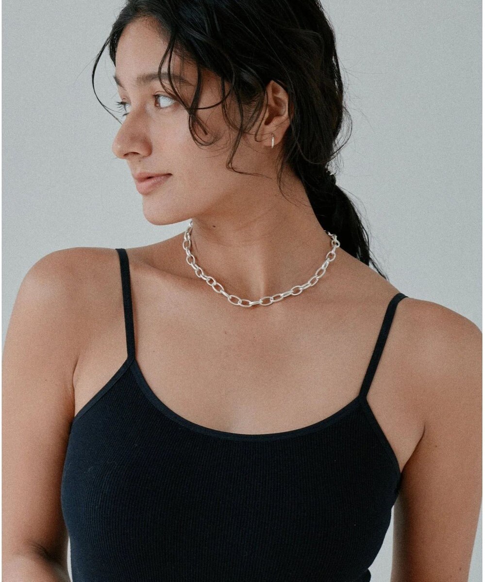 yoaa シルバー925 オープンハートネックレス 