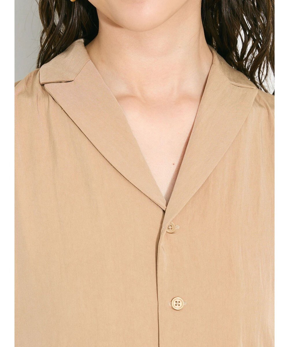 Green Parks ローウエスト切替開襟シャツワンピース 