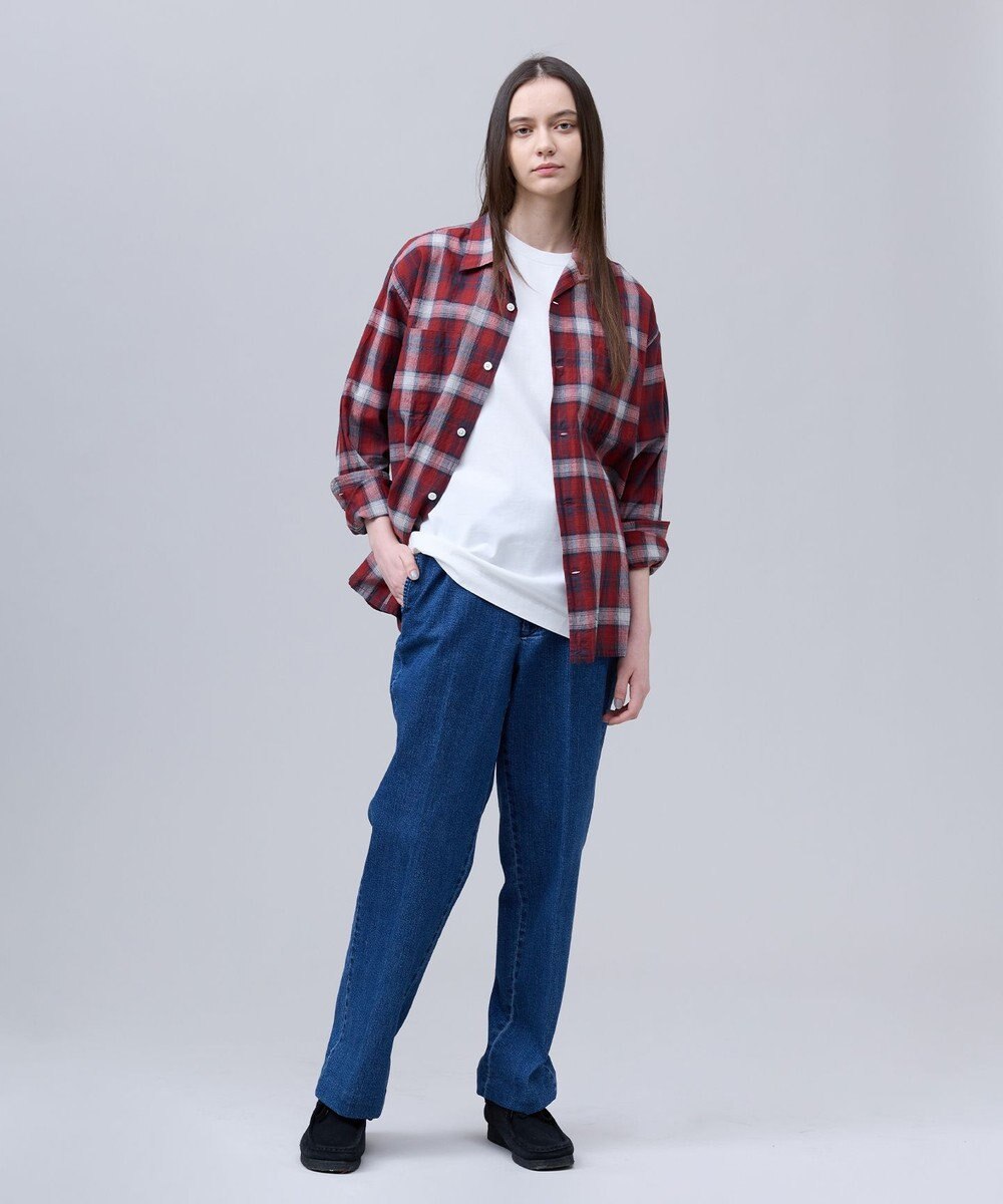 J.PRESS MEN 【J.PRESS ORIGINALS】【UNISEX】Indian Madras Open Shirts / Baggy-Fit 