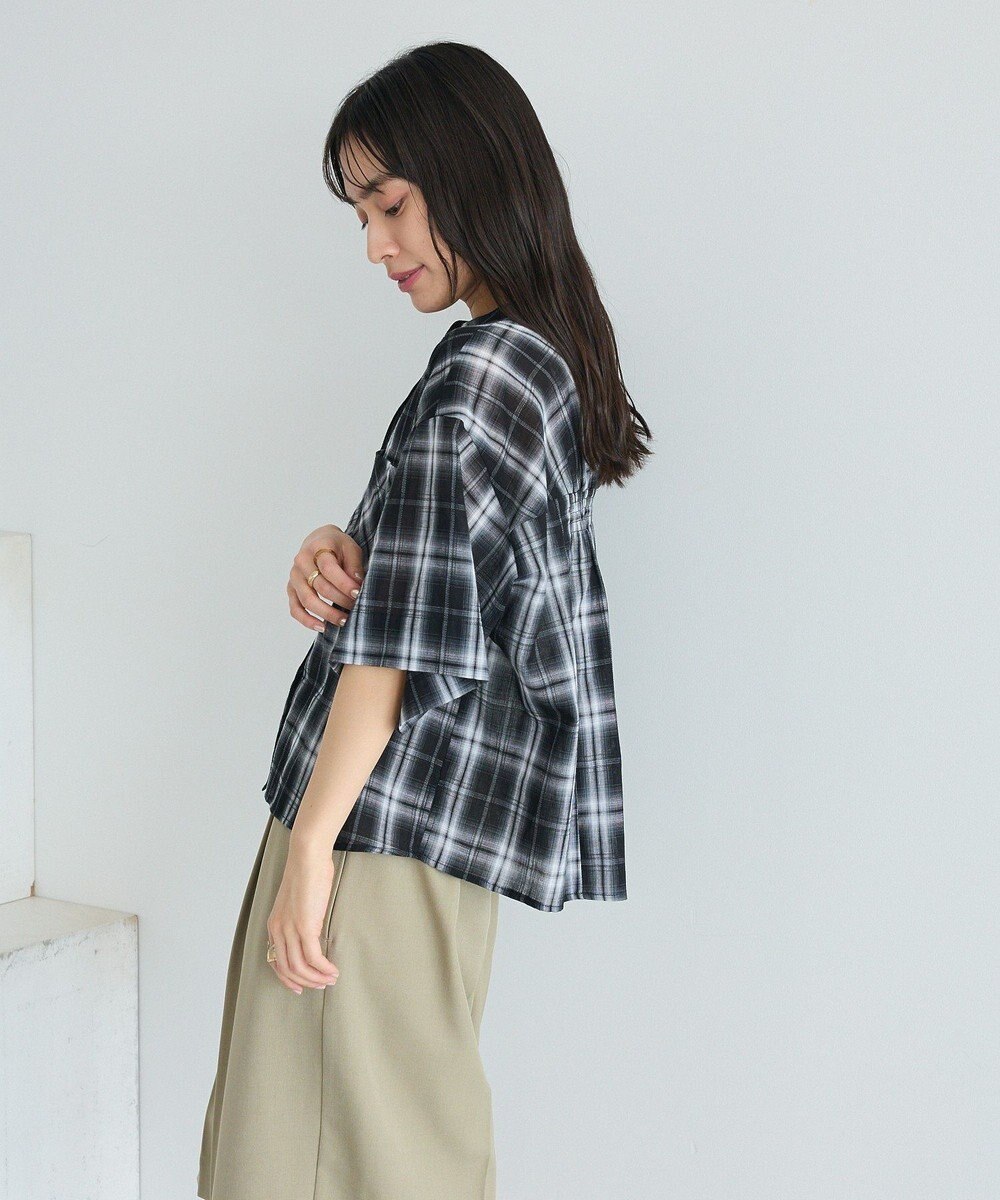 CRAFT STANDARD BOUTIQUE バックギャザーポンチョシャツ 