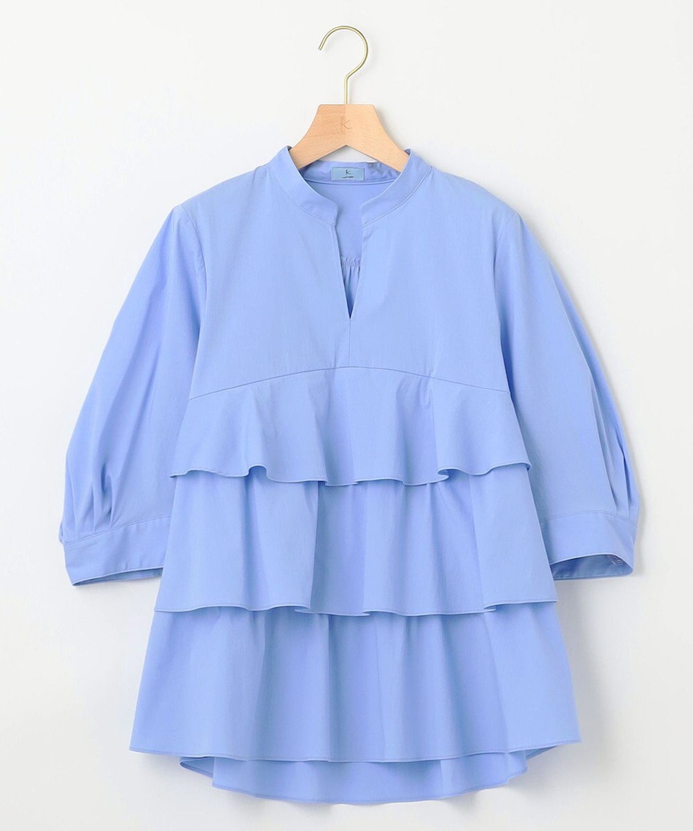 組曲 コンパクトシャーティングティアード ブラウス 