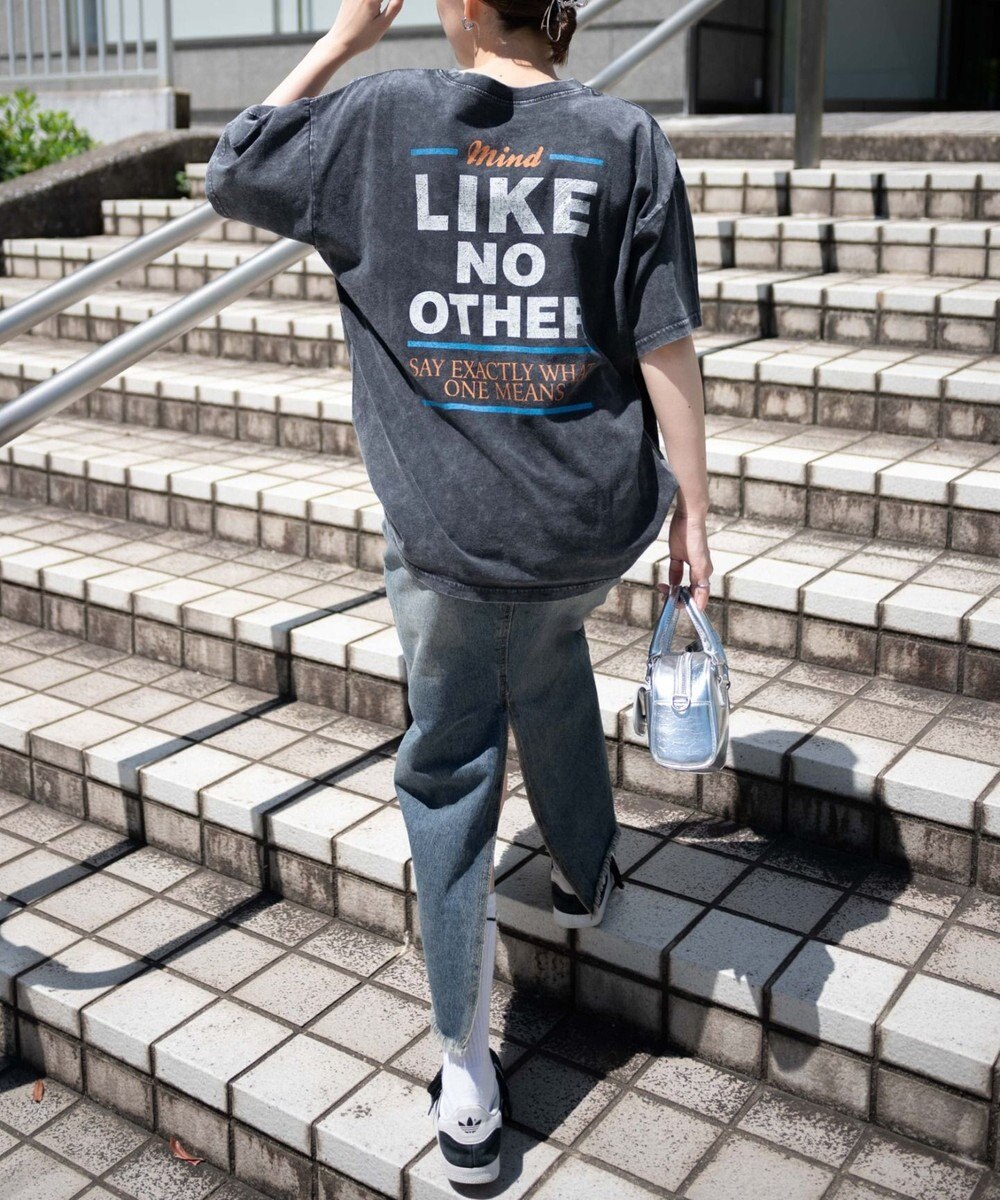 WEGO 【綿100%】ヴィンテージウォッシュグラフィックTシャツ 