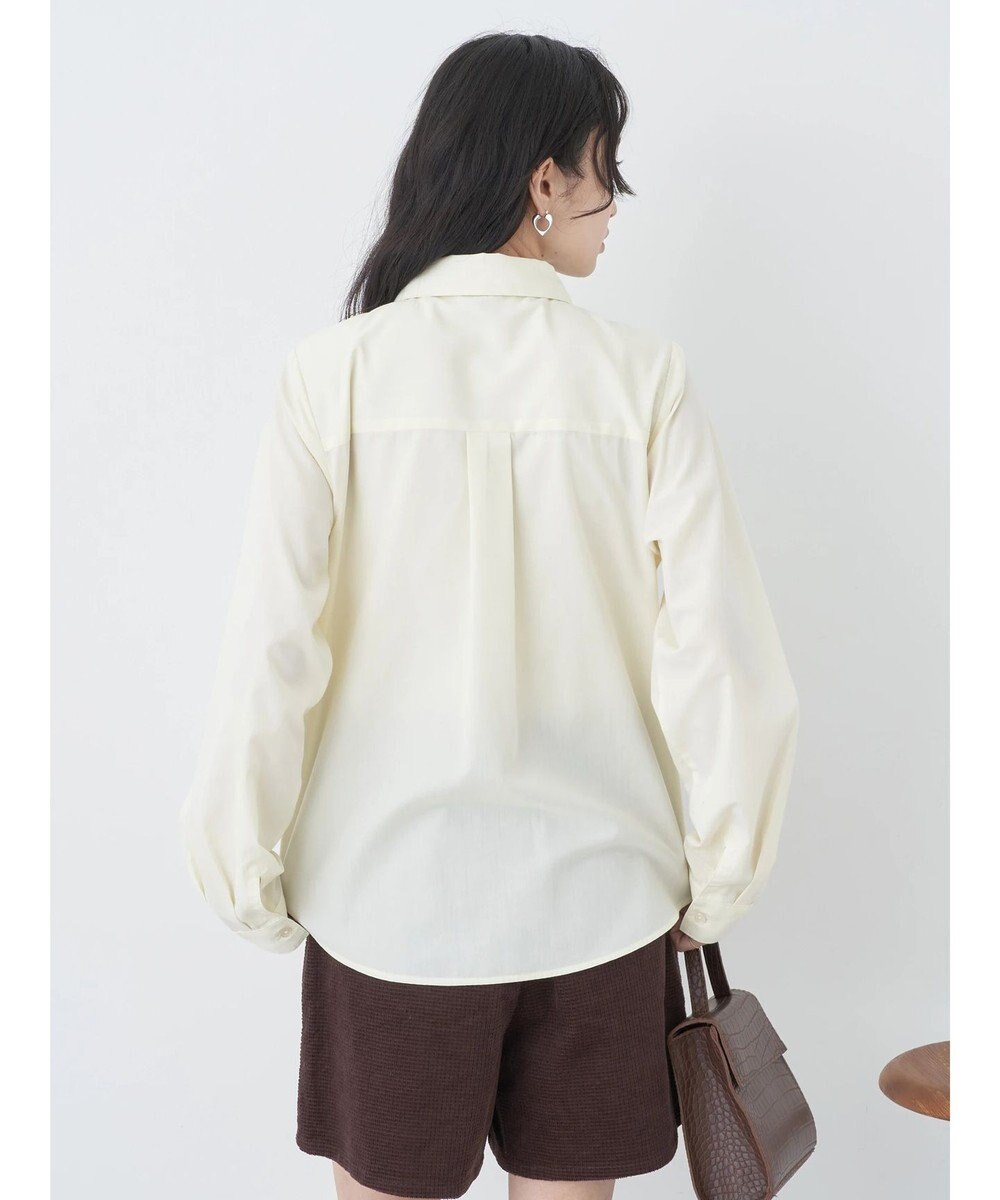 earth music&ecology ロゴ刺繍シャツ 