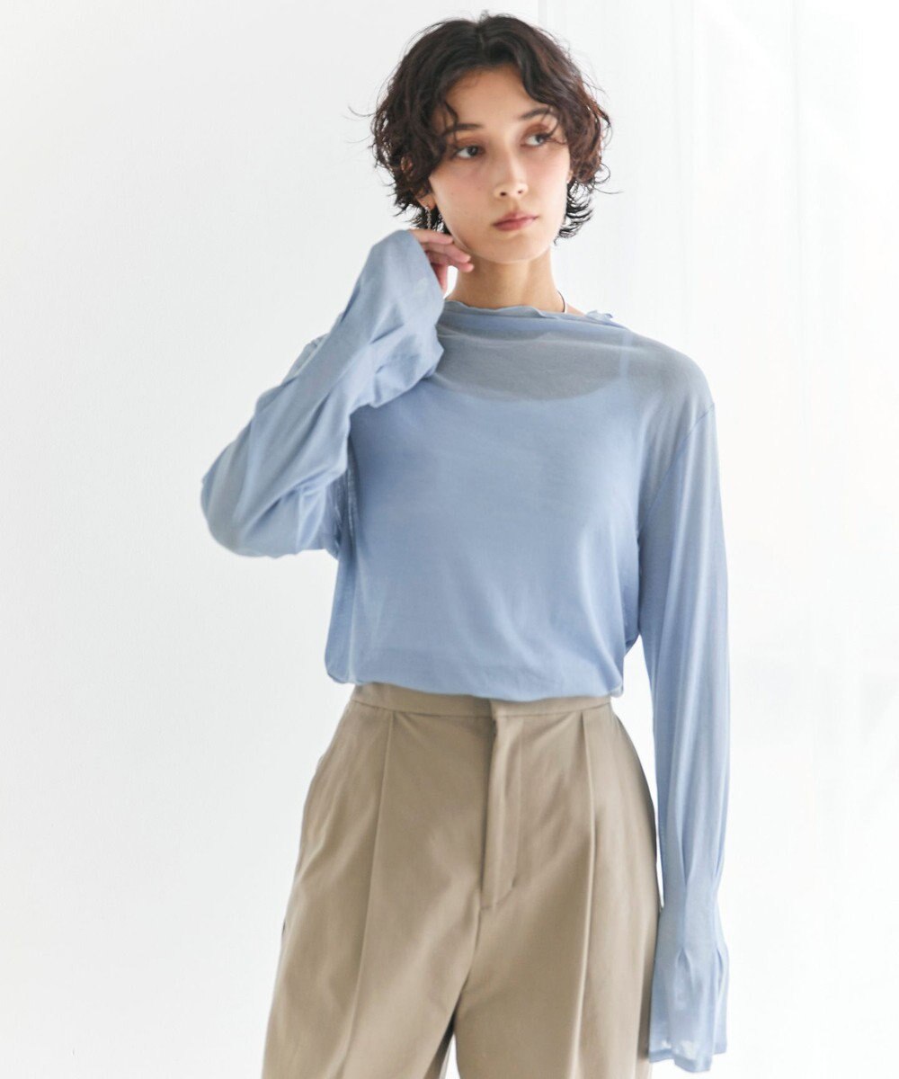 #Newans 【洗濯機可能】フレアカフスシアープルオーバー 