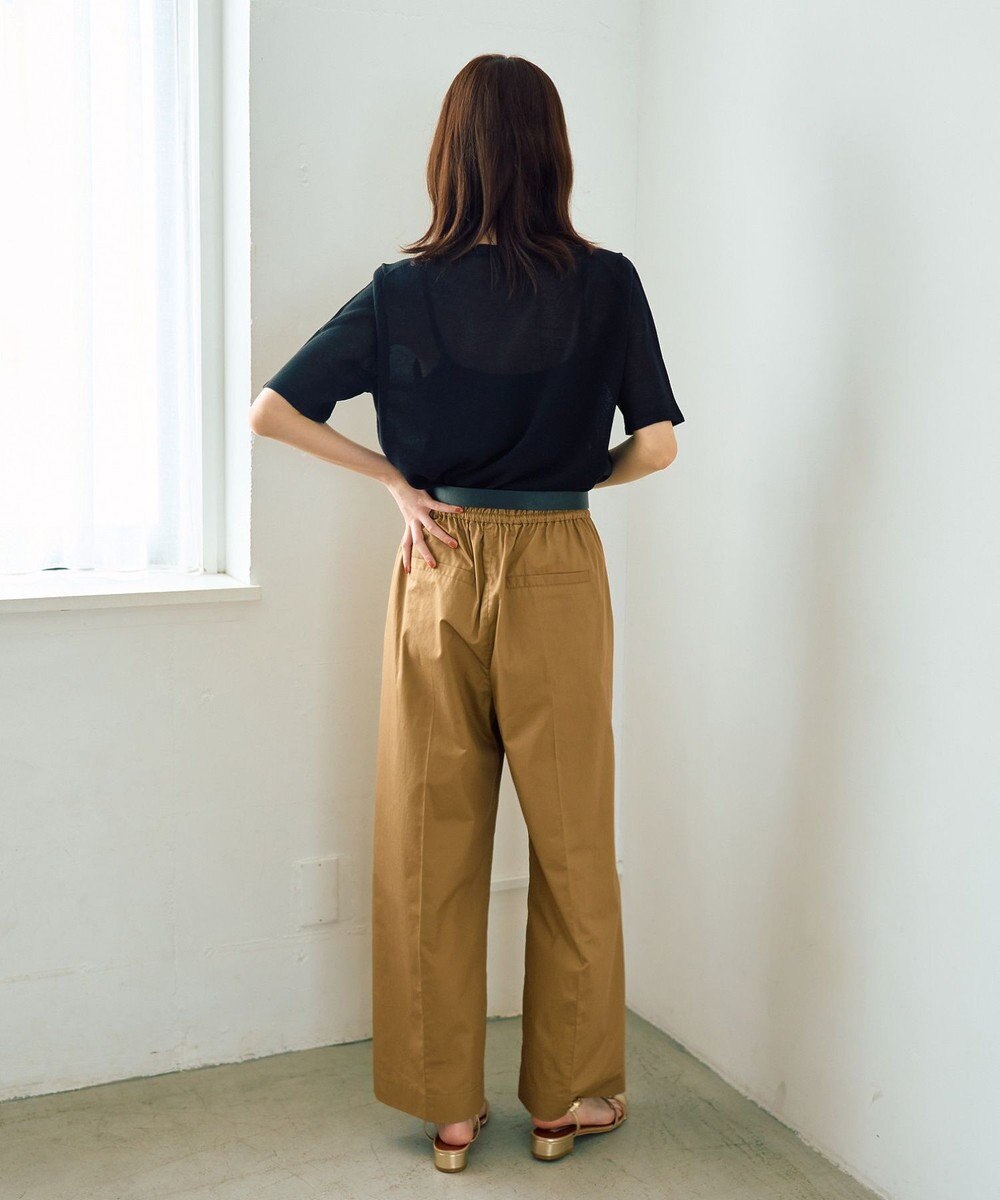 YECCA VECCA コットンイージー切替ワイドパンツ 