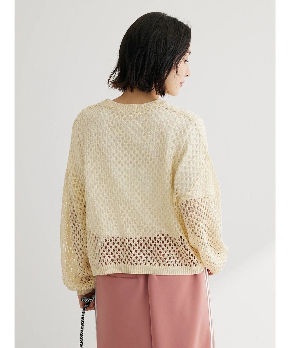 Green Parks メッシュ編みニットプルオーバー 