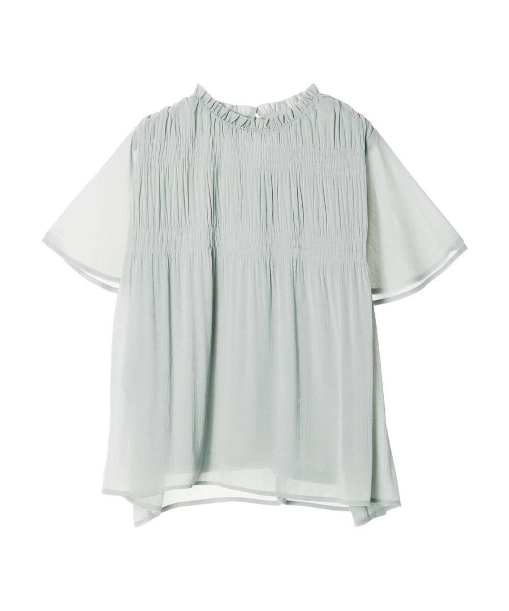 earth music&ecology マジョリカプリーツ半袖ブラウス 