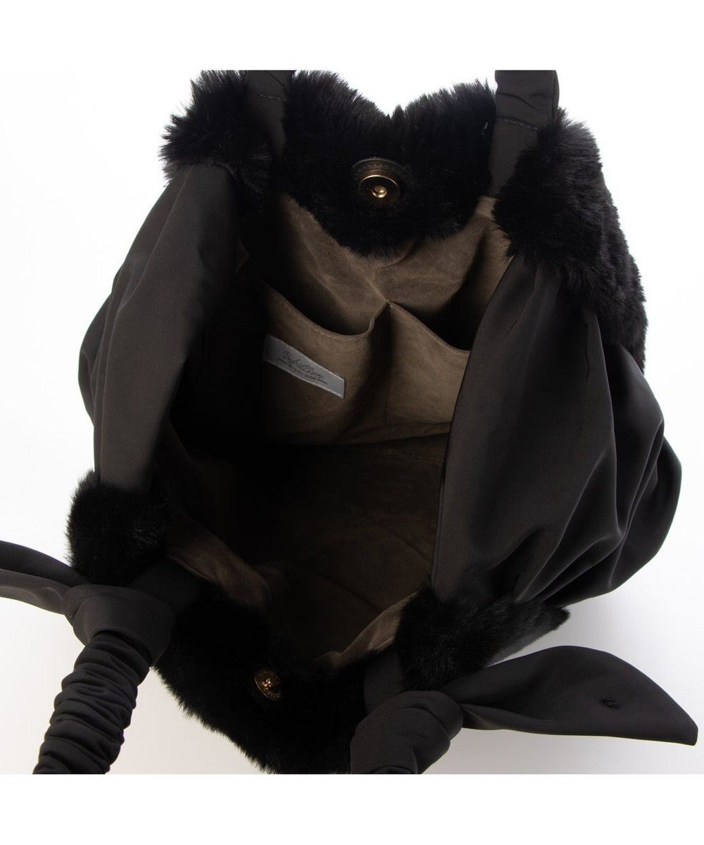 UNBILLION カシュカシュ cachecache / 下がりリボンエコファーコンビラウンドトート 