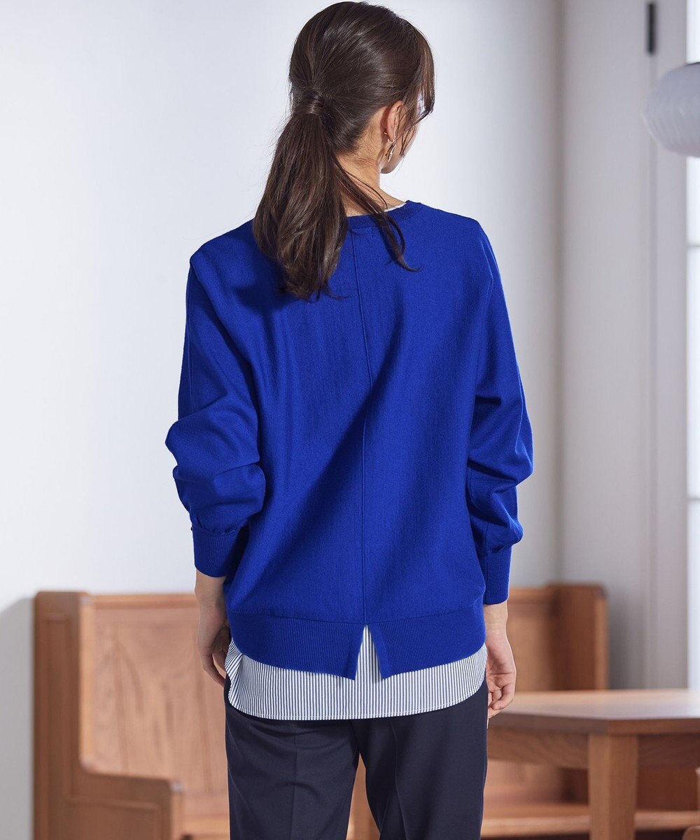 ANY SIS 【CICA加工・選べる9色展開】クルーネックバックスリット ニット 