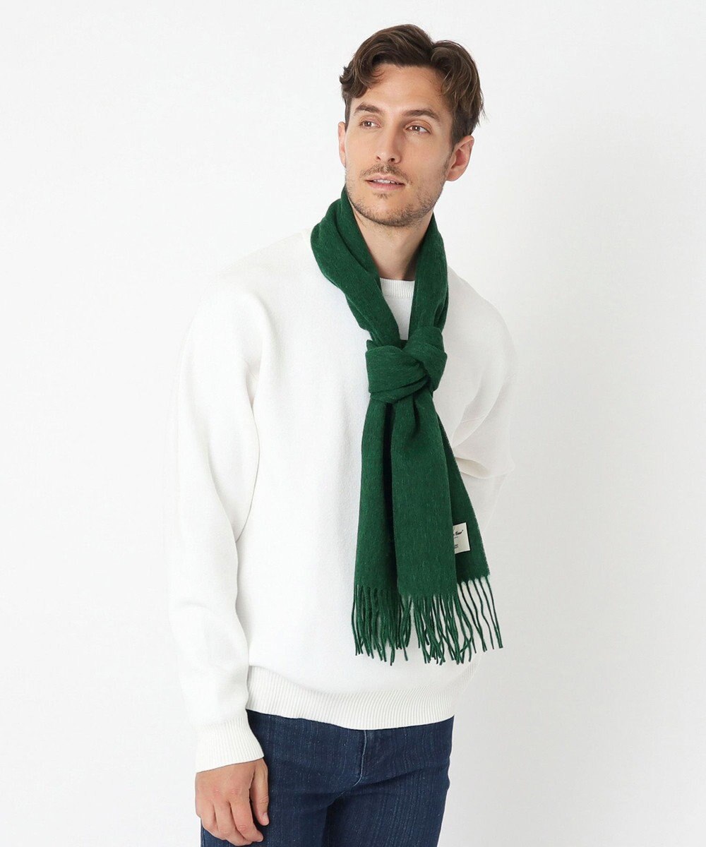 MOONBAT 【WEB限定】MACKINTOSH PHILOSOPHY バッキンガムベア付きウール100%無地マフラー (パッケージ付き) 