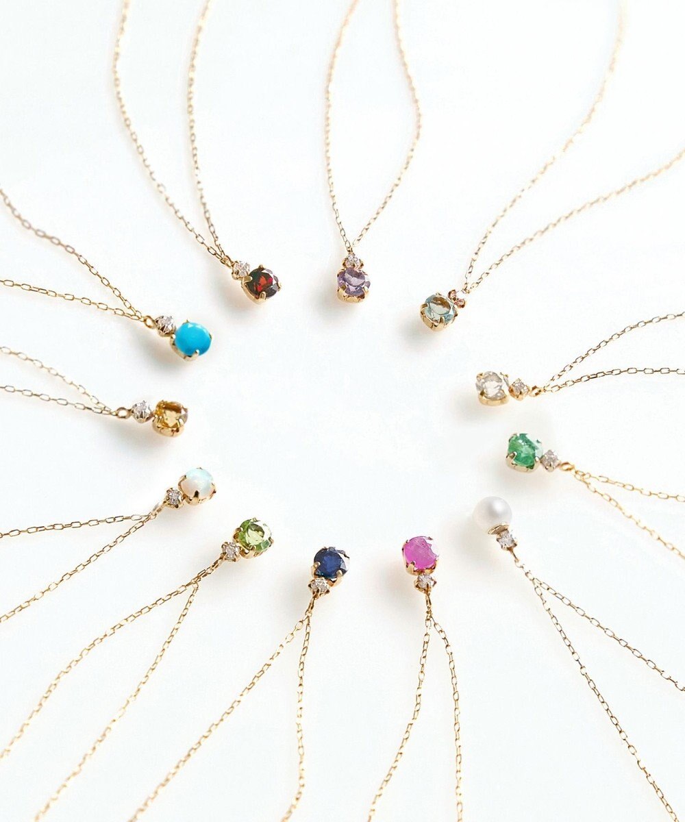 Phoebe 【K10】ジュエルラックネックレス　アメジスト/2月誕生石/天然石/全長:40cm/BOX＆ショッパーつき 