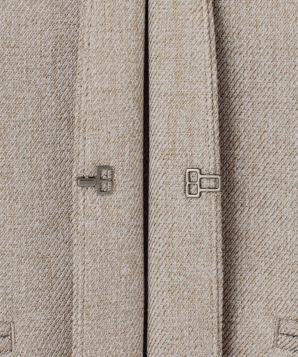 23区 S 【洗える】ウールライクカルゼ ノーカラージャケット 