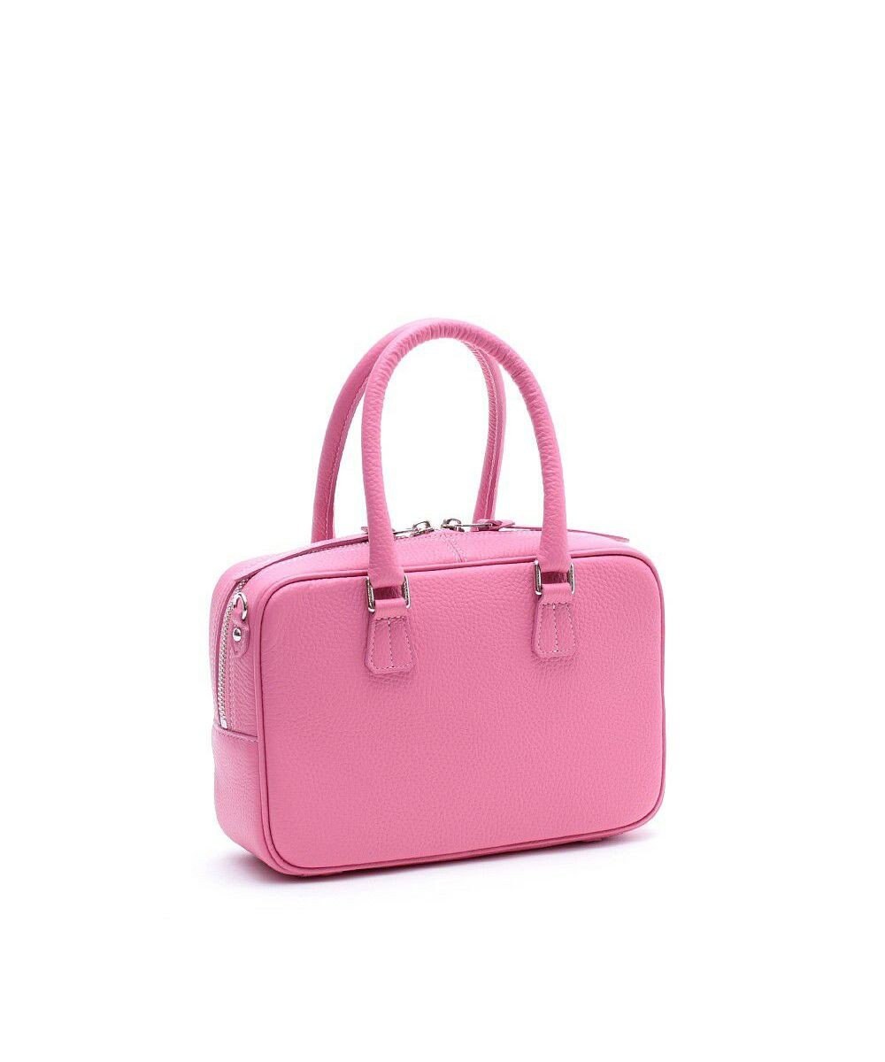 A.D.M.J. スワロフスキー・クリスタル　牛革　ボストンバッグ　23cm 