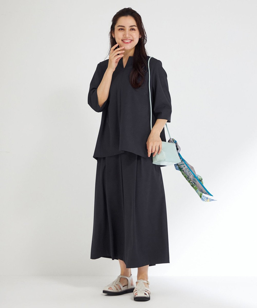 23区 L 【Lサイズ限定/洗える】ハイストレッチツイル パンツ 