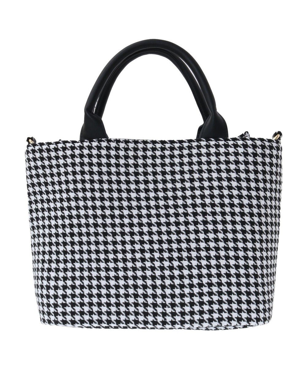 Maison de FLEUR 2Way千鳥柄フリルトートMバッグ 
