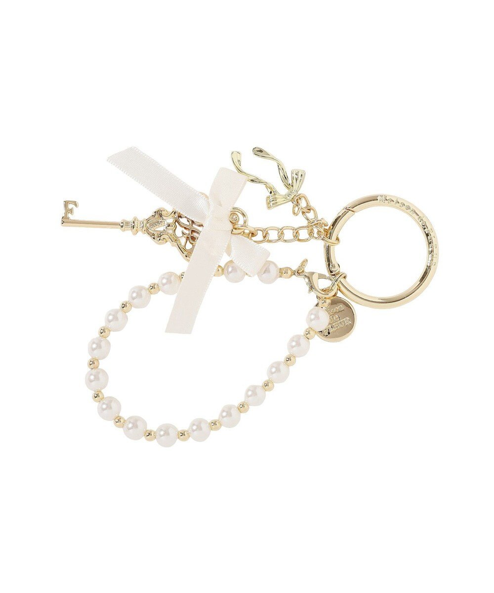 Maison de FLEUR キーリボンパール2Wayチャーム 