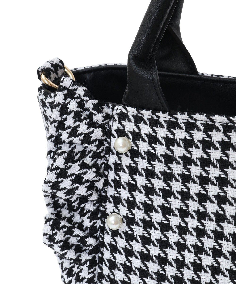 Maison de FLEUR 2Way千鳥柄フリルトートMバッグ 