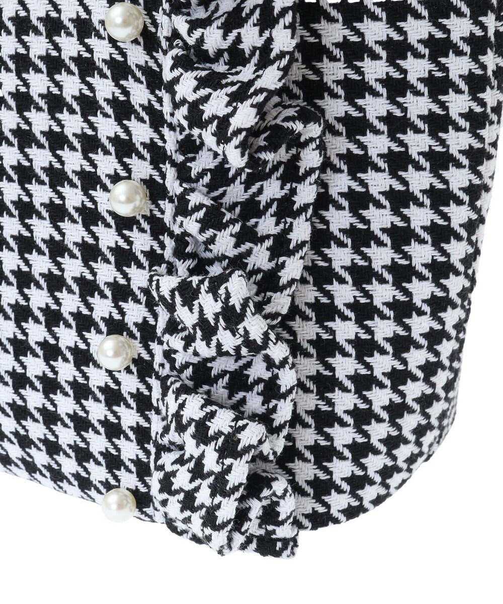 Maison de FLEUR 2Way千鳥柄フリルトートMバッグ 