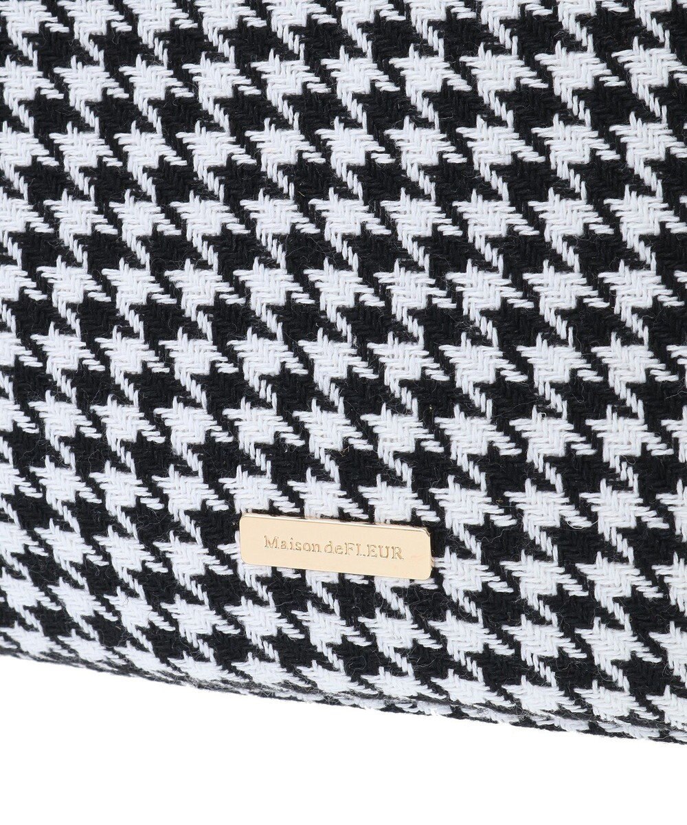 Maison de FLEUR 2Way千鳥柄フリルトートMバッグ 