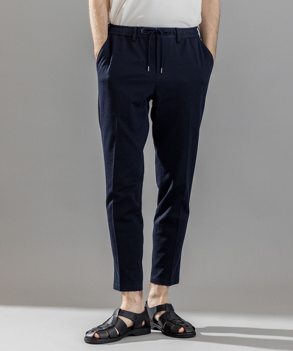 JOSEPH HOMME 新素材【通気性/ストレッチ】グリットタックジャージー / ドロスト付きテーパードパンツ PEGG CONVERTIBLE 