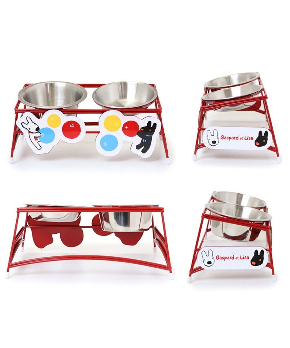 PET PARADISE リサとガスパール ワイヤーえさ皿 《風船柄》 小2個 