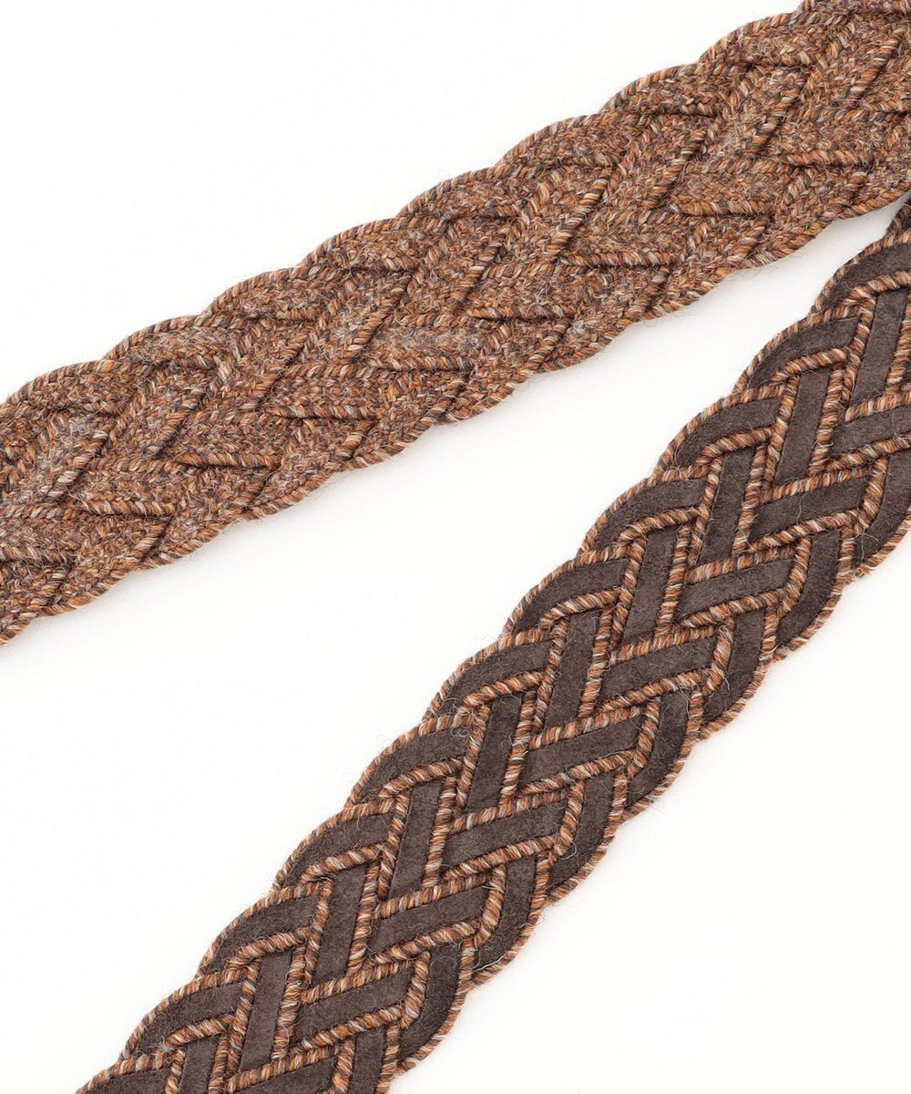 JOSEPH ABBOUD スウェードコンビメッシュ ベルト 