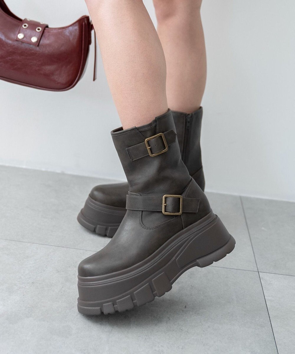 WEGO 厚底ボリュームエンジニアブーツ 