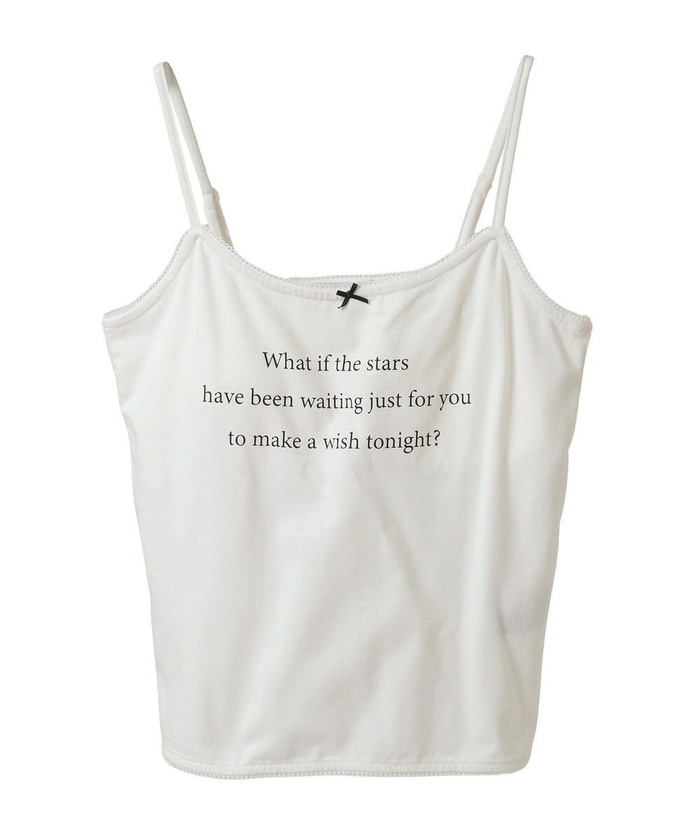 earth music&ecology メッセージプリントカップ付きキャミソール 